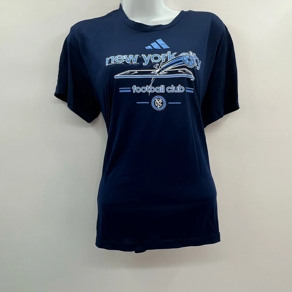 Adidas New York City Football Club Navy T-Shirt – Size XL | NWT